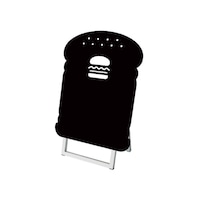 常磐精工 ポップルスタンド看板シルエット 45×60片面ブラック ハンバーガー形 PPSKSL45X60KBAG 1個
