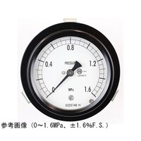 長野 密閉型圧力計(75Φ) 埋込形D枠(取付金具) 3.5MPa 検査証明書付 BC15121 1個