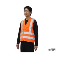 アゼアス AZ WORKR10695 ベスト 反射テープ付 蛍光オレンジ AZWORK10695NO 1着