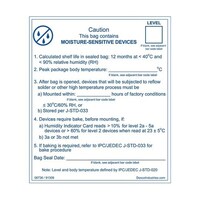 DESCO ラベル 防湿バッグ IPC/JEDEC JSTD 020 1巻(100枚入) 06736 1巻