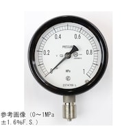 長野 密閉型圧力計(75Φ) 立形A枠 耐振用 0.1MPa 検査証明書付 BC12133 1個