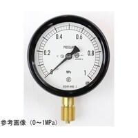 長野 密閉型圧力計(75Φ) 立形A枠 耐振用 1MPa 検査証明書付 BC12131 1個