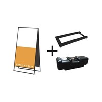 常磐精工 ブラックバリウススタンド看板 アルミ複合板 900×1800両面 ウエイトアーム・水タンクセット BVASKAP900X1800R3S 1個