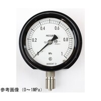 長野 密閉型圧力計(75Φ) 立形B枠 25MPa 検査証明書付 BC12233 1個