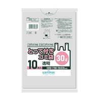 日本サニパック とって付きゴミ袋 30L 透明 1箱(10枚×60冊入) Y38 1箱