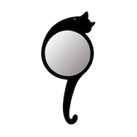 堀内鏡工業 ネコ形壁掛けミラー Cat Mirror まどろみにゃんこ BK CM03 1個