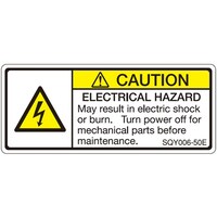 セフティデンキ ISO規格準拠ラベル ELECTRICAL HAZARD 1袋(5枚入) SQY00650E 1袋