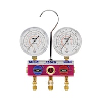 タスコ R463A R410A R32用 ボールバルブ式ハイブリッドゲージマニホールドキット TA122SV2 1セット