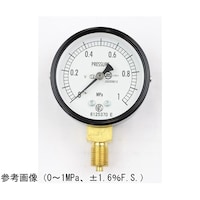 長野 普通形圧力計(Φ60) 立形A枠 耐振用 2MPa 検査証明書付 AA10121 1個