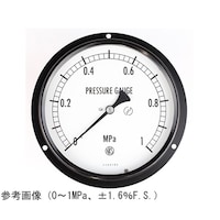 長野 密閉型圧力計(150Φ) 埋込形D枠(取付穴) 0.6MPa 検査証明書付 BG15231 1個