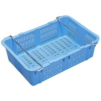 岐阜プラスチック工業 プラスケツト オレンジ 持手付 外寸(mm):660×470×219 外寸(mm):660×450×200 NO480トッテツキ OR 1個