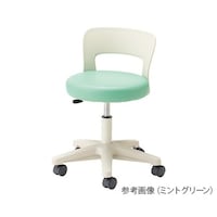 東洋事務器工業 メディカルソフトスツール ロータイプ・背付き 510×625mm ブルー CA14LZ 1個