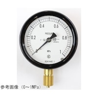 長野 密閉型圧力計(75Φ) 立形A枠 耐振用 0.6MPa 検査証明書付 BC12131 1個