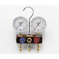 タスコ R404A R134a用 ボールバルブ式ゲージマニホールドキット TA124EK 1個