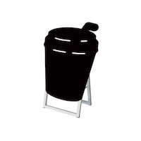 常磐精工 ポップルスタンド看板シルエット 45×60片面ブラック ドリンク形 PPSKSL45X60KDRK 1個