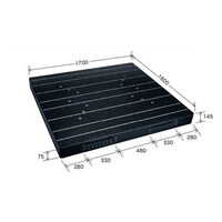 岐阜プラスチック工業 リスパレット JCKタイプ タイプ:両面使用型(Rリバーシブルタイプ)(表・裏同形状)外寸(mm):1600×1700×145 JCKR2160170 ブラツク 1個