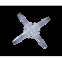 アイシス PP同径X型ミニフィッティング 軟質チューブ内径5.0mm:3/16”用 1袋(10個入) IMJFX056 1袋