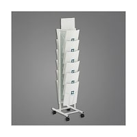 テラモト 267x370x1250mm 両面パンフレットスタンド EA954LB8 1個