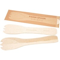 アオトプラス エコシリーズ 紙カトラリー先割スプーン 紙袋 1組(100本入) 15TF 1組