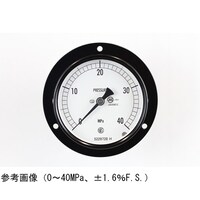 長野 普通形圧力計(Φ75) 埋込形D枠(取付穴) 40MPa 検査証明書付 AC15273 1個