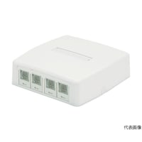 パンドウイットコーポ CAT6Aスプリングシャッター付きローゼットキット 4個口 白 JOQ4H6A00 1個