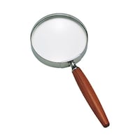 クリアー光学 手持ち木製ハンドルルーペ 拡大鏡 白ガラスレンズ 2.5倍 75mm RA75 1個