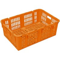 岐阜プラスチック工業 プラスケツト オレンジ 持手付外寸(mm):766×533×265 外寸(mm):758×510×265 NO950ホンタイ OR 1個