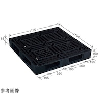 岐阜プラスチック工業 リスパレット グレー Jタイプ タイプ:片面使用型(Dデッキボードタイプ)(裏・穴)外寸(mm):1100×1100×150 JD41111F 1個