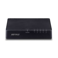 バッファロー 10/100Mbps対応 スイッチングHub プラスチック筐体/電源外付けモデル 5ポート ブラック LSW4TX5EP/BKD 1個