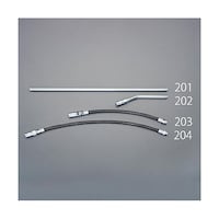 アズワン 450mm/R1/8” グリースポンプ用フレキシブルノズル EA991CR204 EA991CR204 1本