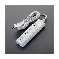 アズワン AC125V/15Ax2mタップ(4口/個別スイッチ/雷サージ) EA815GN48 EA815GN48 1個