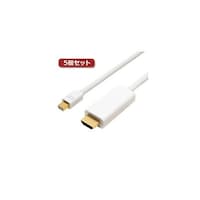 アズワン FullHD対応 miniDisplayPortHDMIケーブル ホワイト 2m DPC2KHD20/WHX5 DPC2KHD20/WHX5 1セット