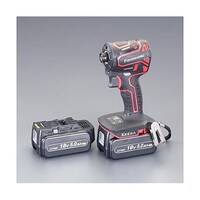 アズワン DC18.0V/5.0Ah インパクトドライバー(赤/充電式) EA813PA19 EA813PA19 1台