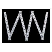 シンワ測定 六ツ折尺 ステン 1m上下段1mmピッチ 63770