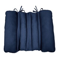 セーフラン安全用品 ビーズ背中クッション 54×47×3.5cm 抗菌機能 ネイビー HZ001