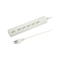ヤザワ 横差し個別スイッチ付節電タップ 6個口 2m Y02YBKS662WH