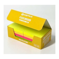 スマートバリュー 強粘着ふせん ビビッド混色 75×75mm 10パッド入 P610JV10