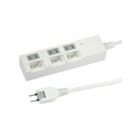 ヤザワ 個別スイッチ付節電タップ 3個口 3m 白 Y02BKS333WH