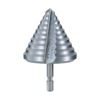 アズワン 六角軸樹脂用ステップドリル 2枚刃 45―55mm NMS55P