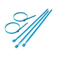 アズワン カラーインラインケーブルタイ青9.0×255最大74 100本入 TFCVR255B