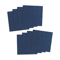 サンコー 撥水タイルマット 8枚入 ネイビーブルー KV71