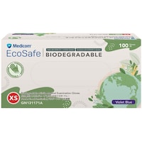 メディコムジャパン エコセーフ 生分解性 ニトリルグローブ XS 1箱(100枚入) GN131171A