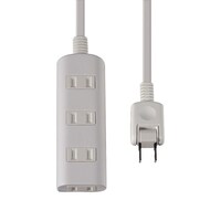 朝日電器 扉付タップラン4P 5m ホワイト WBTN4050B(W)