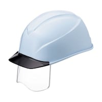 谷沢製作所 エアライトS搭載ヘルメット(透明バイザータイプ・溝付・シールド付) 透明バイザー:ブラック/帽体色:白 123VJSHV7W3J