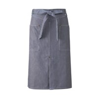 KAZEN ミドルエプロン ヒッコリーストライプ フリー APK78199