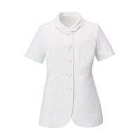 KAZEN レディスジャケット半袖 ホワイト 9号 YW221