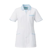 KAZEN レディスジャケット半袖 ホワイト×サックス L 77921