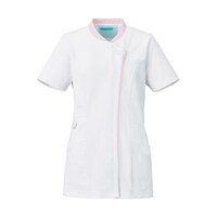 KAZEN レディスジャケット半袖 ホワイト×ピンク M 77823