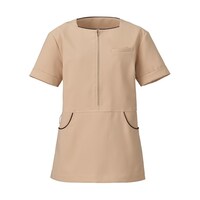 KAZEN レディスプルオーバー ベージュ×ブラウン L KZN31216