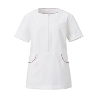 KAZEN レディスプルオーバー ホワイト×ベージュ M KZN31210